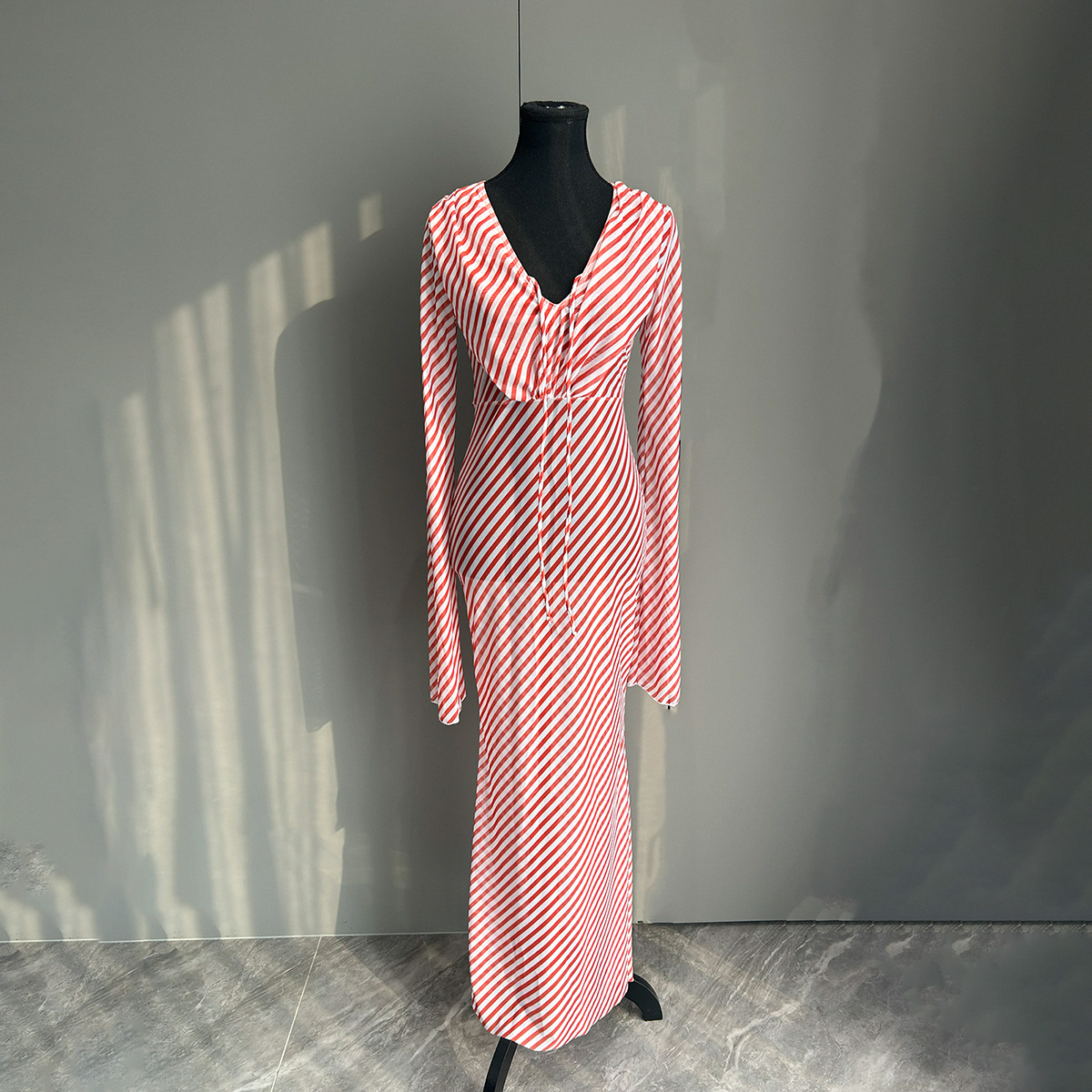 Fashion Chiffon Stripe 1Pcs Cover Ups Bikini Maxi Dress Womens Bathing Suit